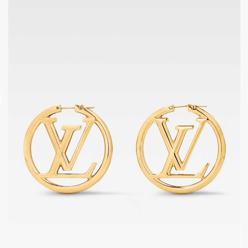 *Sold Louis Vuitton Louise Hoop GM Earrings Gold
